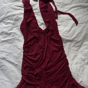 OUTCAST Red Halter Dress